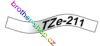 TZe-211 ern/bl pska originl BROTHER TZE211 ( TZ-211, TZ211 )