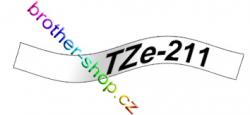 TZe-211 černá/bílé páska originál BROTHER TZE211 ( TZ-211, TZ211 )