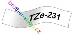 TZe-231 černá/bílé páska originál BROTHER TZE231 ( TZ-231, TZ231 )