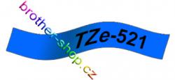 TZe-521 černá/modré páska originál BROTHER TZE521 ( TZ-521, TZ521 )