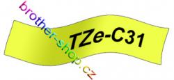 TZe-C31 černá/žluté svítivá páska originál BROTHER TZEC31 ( TZ-C31, TZC31 )